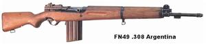 （圖）被改裝成7.62mm NATO口徑的阿根廷型FN-49步槍