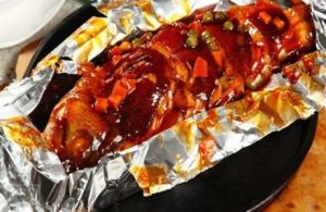 鐵板澆汁魚 鐵板澆汁魚