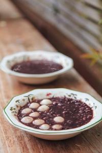 紫米紅豆湯圓