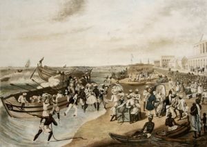 聖喬治城堡博物館中表現英國人初到金奈的繪畫