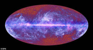 白色代表塵埃，紅色代表熱氣