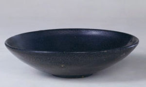 宋黑釉油滴釉盤