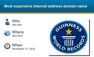最貴域名入選金氏世界紀錄