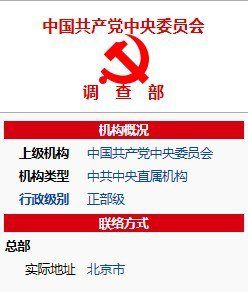 中共中央調查部 中共中央調查部