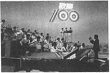 《歡樂一百點》第一代布景里的中視大樂隊