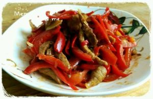 肉絲炒甜椒 肉絲炒甜椒