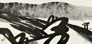 劉德舟《心馳神飛》水墨山水畫