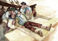 1596年，德雷剋死於加勒比海，實行了海葬