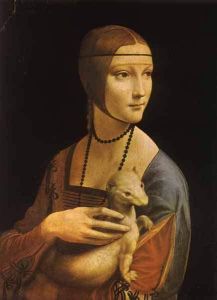 《抱銀鼠的女子》