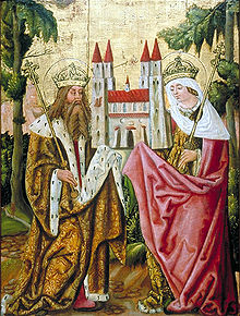 神聖羅馬帝國皇帝亨利二世和皇后，亨利二世是班貝格的建造者。