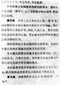 《中華人民共和國憲法》（民族政策部分）