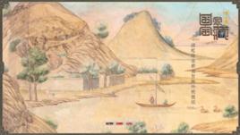 清乾隆農耕商貿圖外銷壁紙 清乾隆農耕商貿圖外銷壁紙