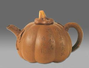 清陳鳴遠瓜形壺圖