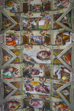 西斯廷禮拜堂屋頂的油畫-創世紀