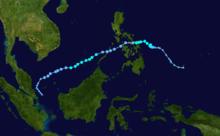 2017年第26號颱風“啟德”路徑圖