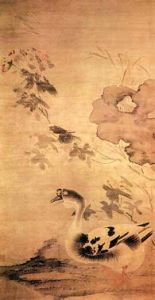 明孫隆芙蓉游鵝圖 明孫隆芙蓉游鵝圖