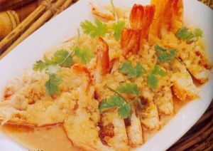 蒜頭蒸草蝦 蒜頭蒸草蝦