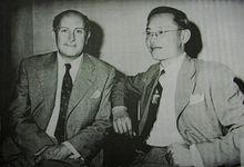 巴西代表蘇札(左)與施思明在舊金山會議