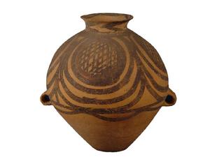 雙耳四大圓圈格線紋瓮