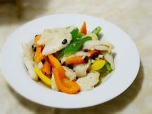 彩椒炒魚片 彩椒炒魚片