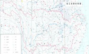 長江流域水系圖（來源：《長江志 水系》）