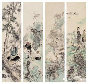 《澄懷觀道》138+35cm四條屏   2015年