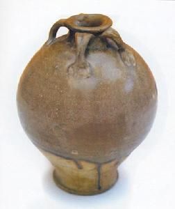 醬釉四系罐 醬釉四系罐