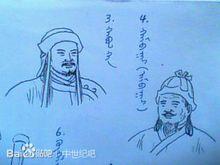 左：合不勒，右：俺巴孩