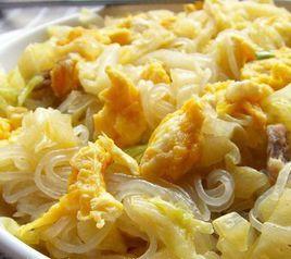 白菜冬粉炒雞蛋 白菜冬粉炒雞蛋