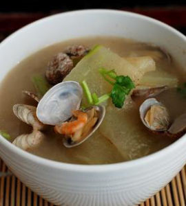 海米冬瓜蛤喇湯