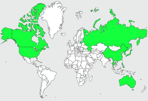 灰背鷗地理分布