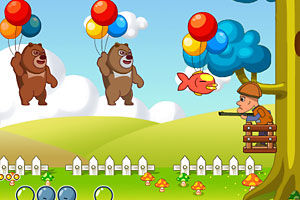 小遊戲《光頭射擊熊》