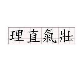 理直氣壯 理直氣壯