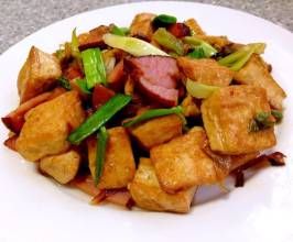 燒豆腐肉絲 燒豆腐肉絲