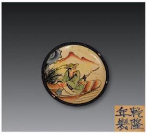 銅胎琺瑯彩煙碟