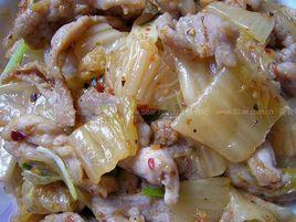 白菜炒肉片 白菜炒肉片