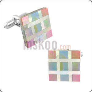 誘人彩貝殼袖扣