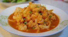 番茄沙司炒菜花 番茄沙司炒菜花