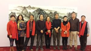 為人民大會堂合作巨幅山水畫《江山積翠》