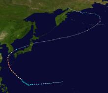 超強颱風暹芭 路徑圖