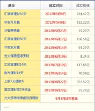 短期理財基金髮行時間表