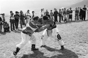 土爾扈特人的摔跤比賽