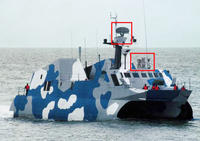 022飛彈艇的雷達天線和光電跟蹤儀