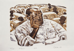 村長之二（石版）28x34cm  1997年  李曉林