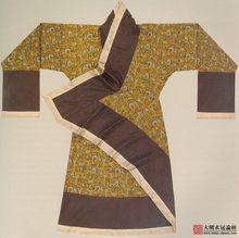 古代漢代女子曲裾示意圖