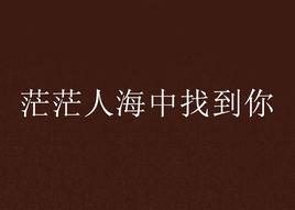 茫茫人海中找到你