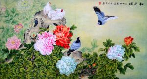 著名畫家方人也作品《和平頌》