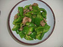 青椒蒜薹肉 青椒蒜薹肉