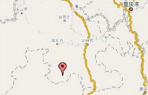 （圖）洛表鎮在四川省內位置