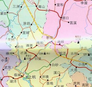 舊縣河發源於連城縣，於新泉鎮車頭村進入上杭縣，於上杭縣臨城鎮九洲村匯入汀江幹流。